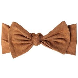 NWT Copper Pearl Infant Headband Bow Caramel